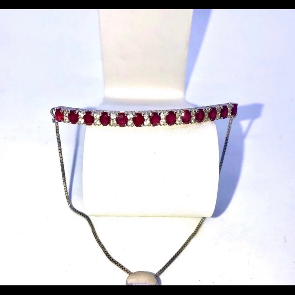 African Ruby bar bolo bracelet